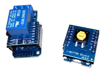 Arduino D1 Mini (ESP8266) Shields Bouton et Relais