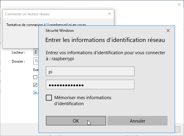 Monter un Lecteur Réseau sous Windows login mot de passe