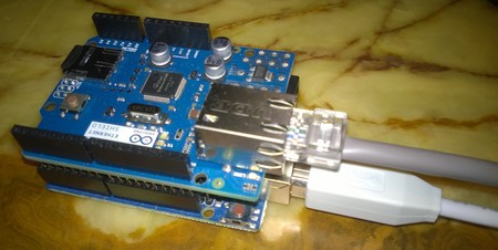 Photo Arduino Uno et Shield Ethernet