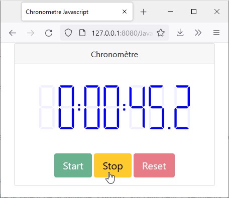 javascript chronometre resultat final