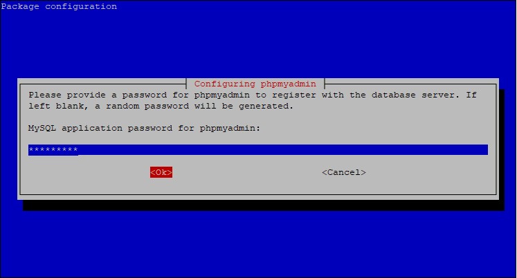 phpmyadmin install password lamp raspberry pi